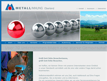 Tablet Screenshot of metall-innung-oberland.de